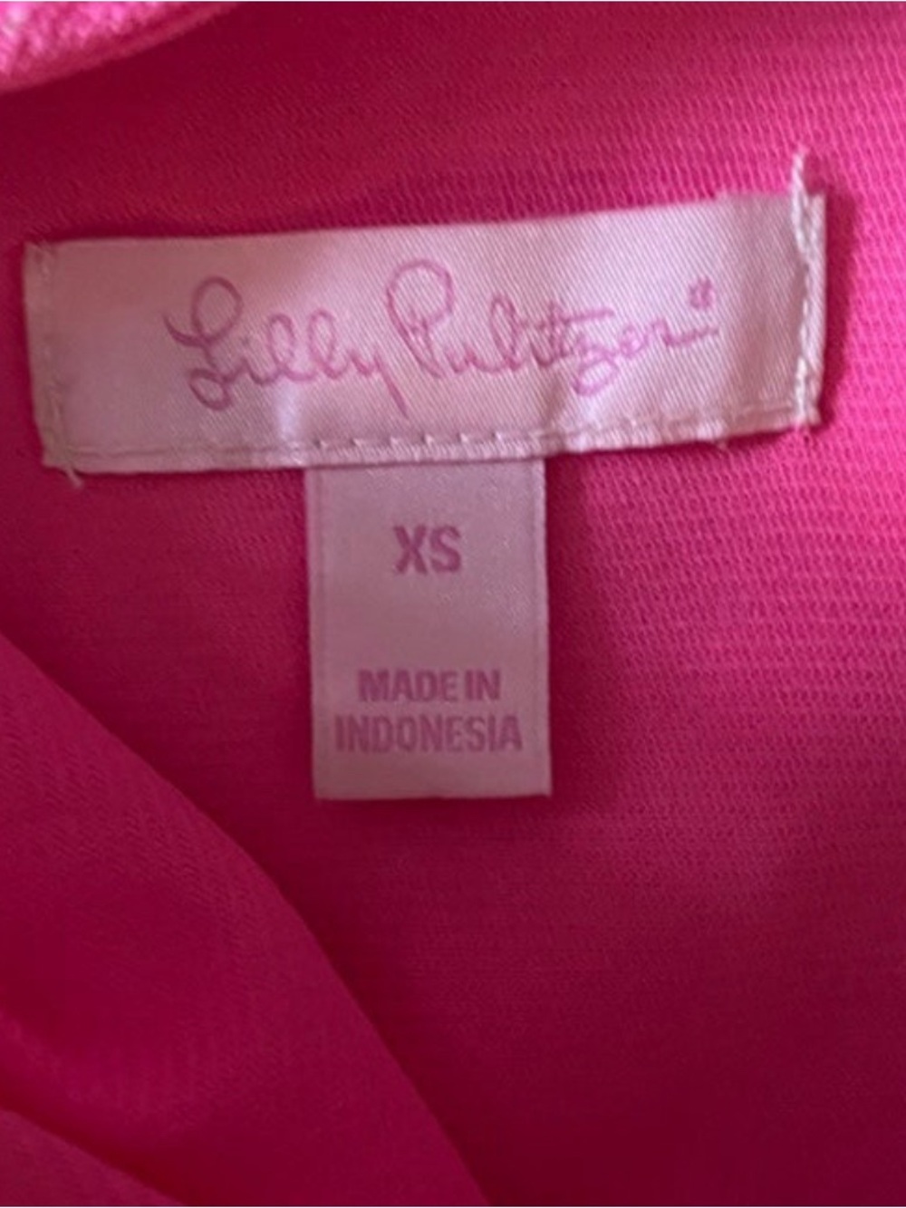 NWOT Lilly Pulitzer Bright Pink Textured Sleeveless Shift Dress - Picture 3 of 3